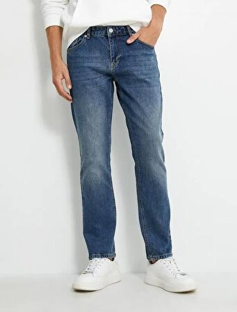 4WAM40196ND Koton Slim BRAD Erkek  Jean Pantolon KOYU İNDİGO