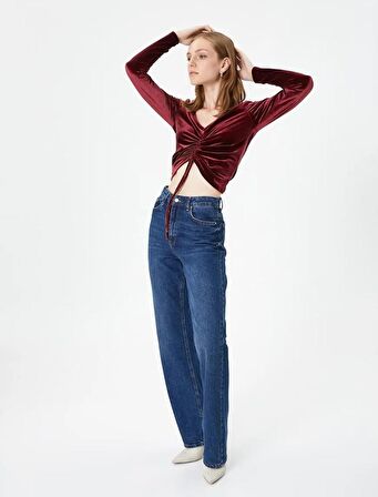 4WAK50018EK Koton Kadın Bluz BORDO