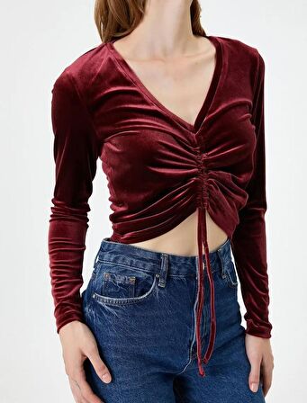 4WAK50018EK Koton Kadın Bluz BORDO