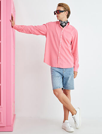 Kot Şort Bermuda Cep Detaylı Düğmeli Pamuklu