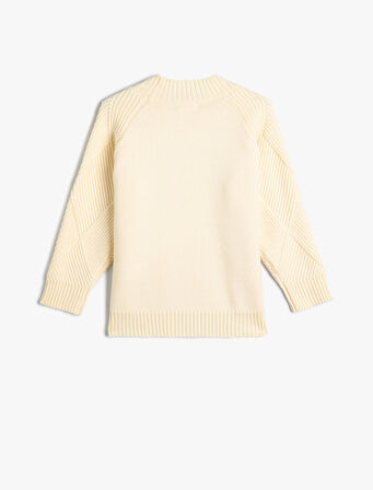 Kazak Yuvarlak Yaka Uzun Kollu Dokulu 