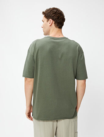 Basic Tişört Bisiklet Yaka Kısa Kollu Pamuklu