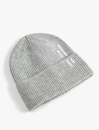 Lastikli Örgü Bere Kenarları Katlı