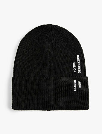 Lastikli Örgü Bere Kenarları Katlı