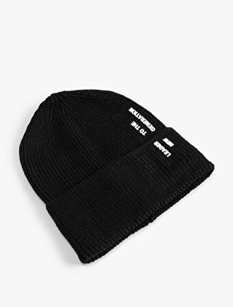 Lastikli Örgü Bere Kenarları Katlı