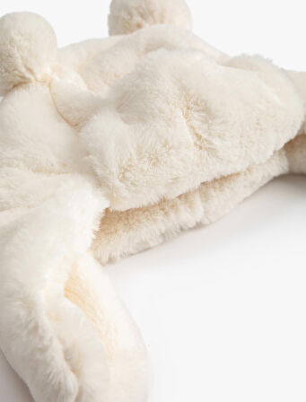 Peluş Kulak Kapaklı Bere Çene Altından Bağcıklı