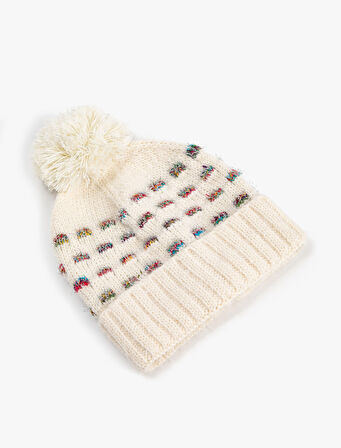 Ponponlu Örgü Bere