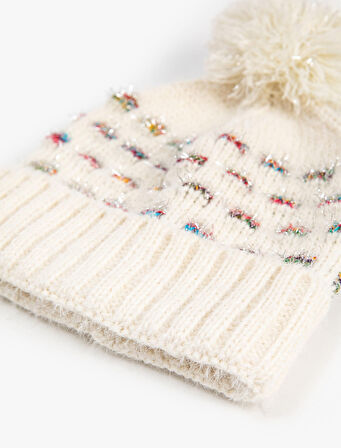 Ponponlu Örgü Bere