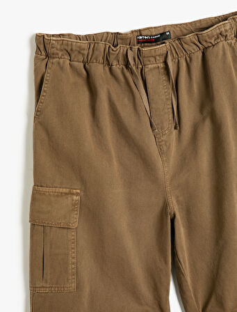 Kargo Paraşüt Pantolon Beli Bağcıklı Cepli Paça Detaylı