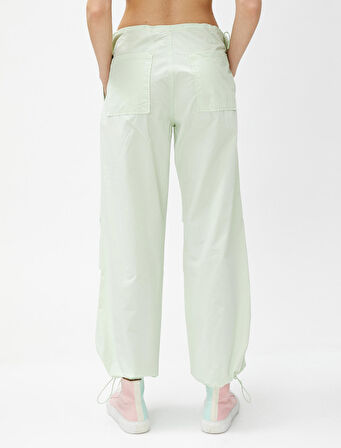 Paraşüt Pantolon Cep Detaylı Beli ve Paçası Lastikli