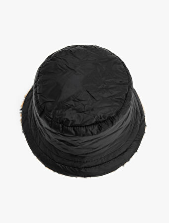 Bucket Şapka Peluş Astarlı Su İtici Çift Taraflı