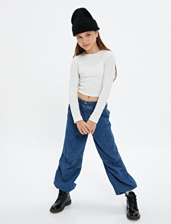 Paraşüt Kot Pantolon Kat Detaylı Cepli Pamuklu - Parachute Jean