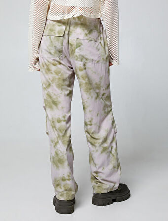 Paraşüt Pantolon Batik Desenli  Beli ve Paçası Lastikli Stoperli