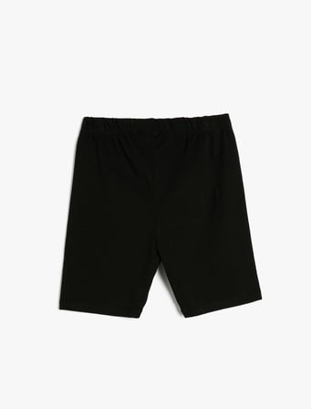 Basic Kısa Tayt Beli Lastikli Pamuklu