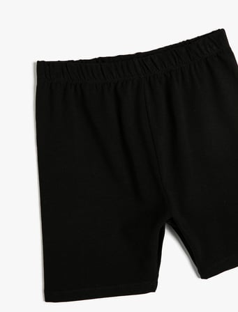 Basic Kısa Tayt Beli Lastikli Pamuklu