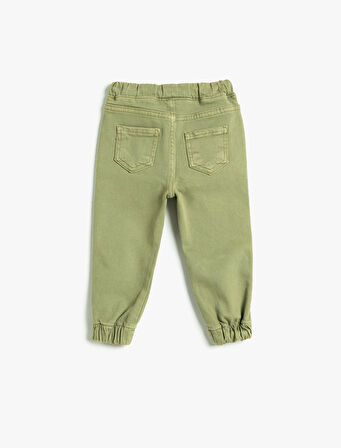 Jogger Pantolon Cepli Beli Bağlamalı Pamuklu
