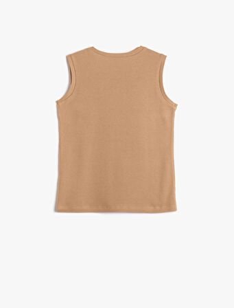 Basic Atlet Bisiklet Yaka Fitilli Pamuklu
