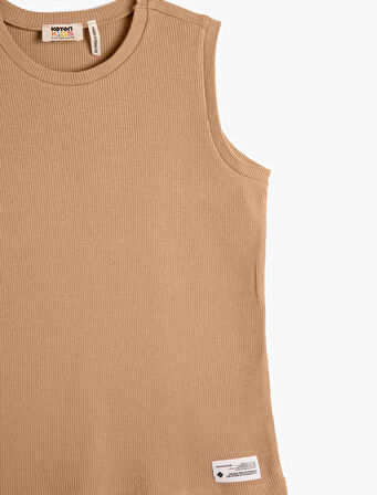 Basic Atlet Bisiklet Yaka Fitilli Pamuklu