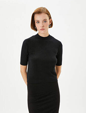 Triko Kazak Kısa Kollu Dik Yaka