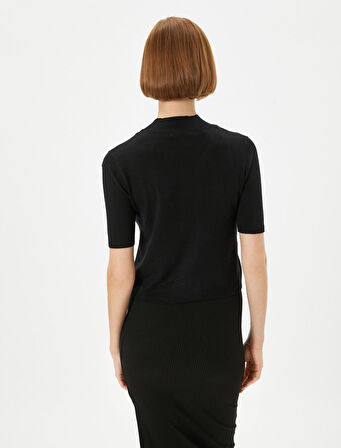 Triko Kazak Kısa Kollu Dik Yaka