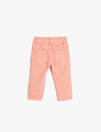 Pantolon Cepli Pamuklu Beli Lastikli