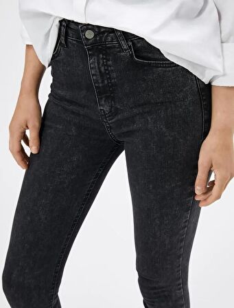 4WAL40113MD Koton Kadın  Jean Pantolon SİYAH