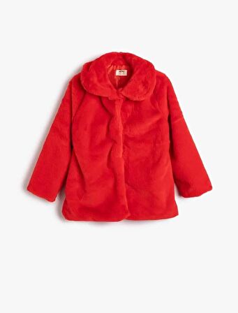 4WKG20020AK Koton Kız Çocuk Kaban KIRMIZI