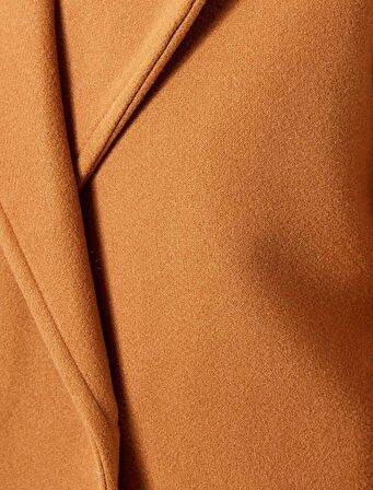 Koton Kadın Uzun Kaşe Kaban Kruvaze Düğmeli Cep Detaylı 4WAK00143EW