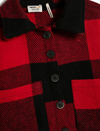 Gömlek Ceket Cep Detaylı Uzun Kollu