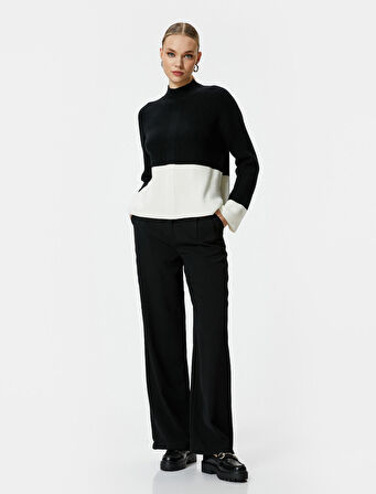 Triko Kazak Yarım Balıkçı Yaka