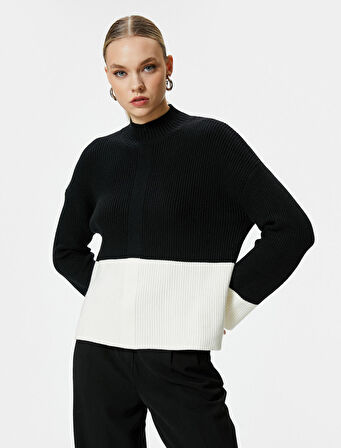 Triko Kazak Yarım Balıkçı Yaka