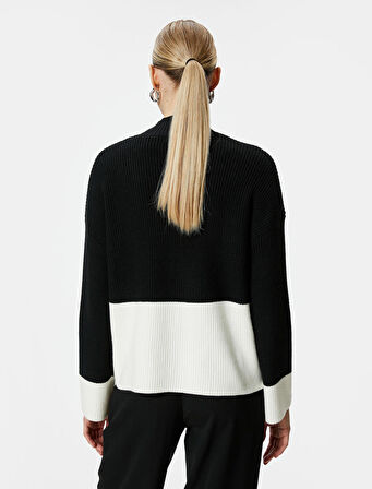 Triko Kazak Yarım Balıkçı Yaka