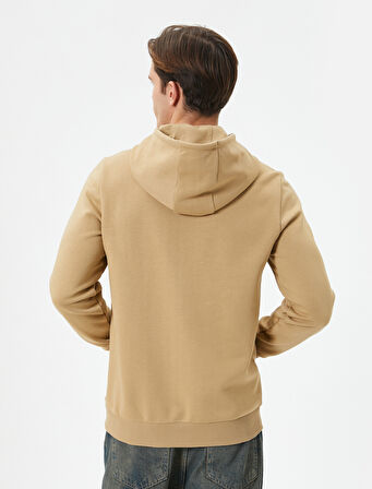 Kolej Hoodie Baskılı Kanguru Cep Detaylı