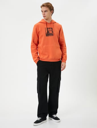 Anime Sweatshirt Kapşonlu Kanguru Cepli Baskılı