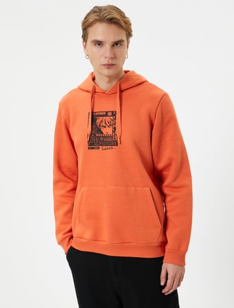 Anime Sweatshirt Kapşonlu Kanguru Cepli Baskılı