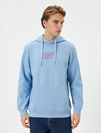 Arkası Baskılı Hoodie Uzakdoğu Temalı Kanguru Cep Detaylı