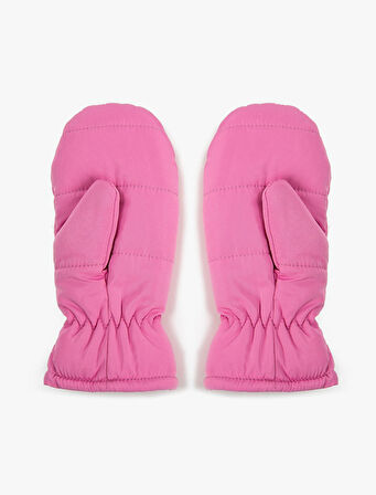 Şişme Eldiven Tek Parmak Parlak Polar Astarlı