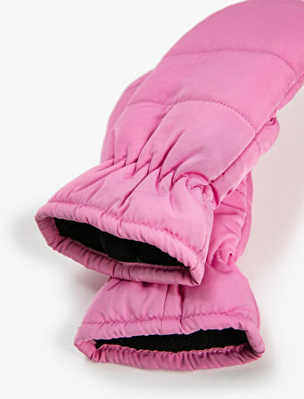 Şişme Eldiven Tek Parmak Parlak Polar Astarlı