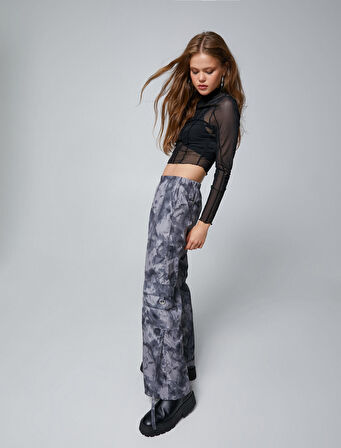 Kargo Pantolon Büyük Cepli Beli Lastikli