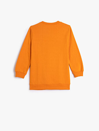 Sweatshirt Arizona Baskılı Şardonlu Bisiklet Yaka