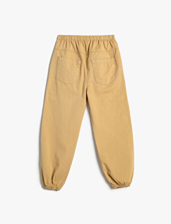 Paraşüt Pantolon Beli Lastikli Cepli Pamuklu