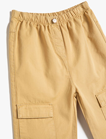 Paraşüt Pantolon Beli Lastikli Cepli Pamuklu