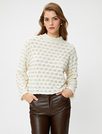 Ajurlu Kazak Dik Yaka Relax Fit