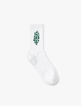 Soket Çorap Desenli Doğa Temalı