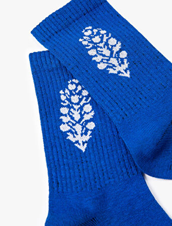 Soket Çorap Desenli Doğa Temalı