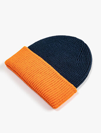 Bere Lastikli Örgü Renk Bloklu