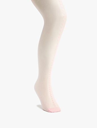 Külotlu Çorap Kalp Detaylı 20 den