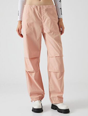 Paraşüt Pantolon Cep Detaylı Lastikli Stoperli Pamuklu