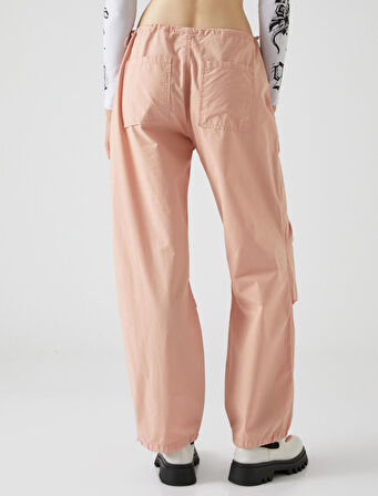 Paraşüt Pantolon Cep Detaylı Lastikli Stoperli Pamuklu