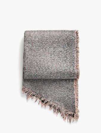 Basic Atkı Yumuşak Dokulu Püsküllü